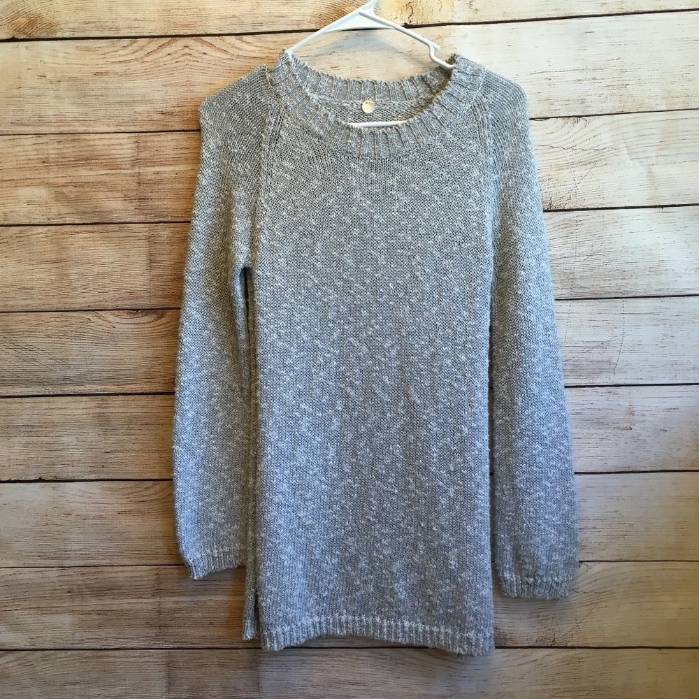 MARGARET O'LEARY LINEN BLEND SWEATER IN GRAY‎